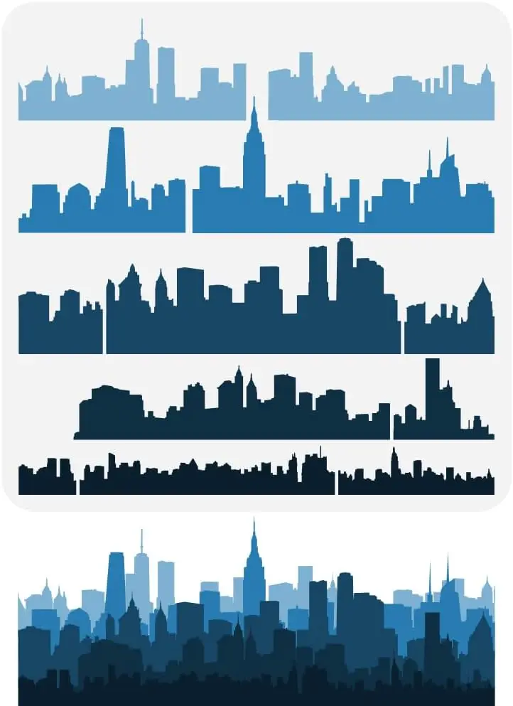 

Городской пейзаж трафарет 30x30 см