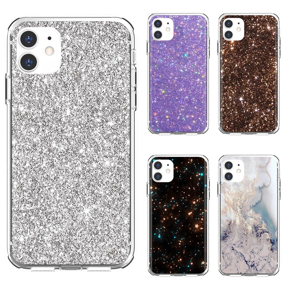 Для Oppo realme 6 7 i c3 Huawei Mate 20 9 10 40 Lite Pro Nova 2 2i 3 3i 5t блестящие пески-роскошные мягкие