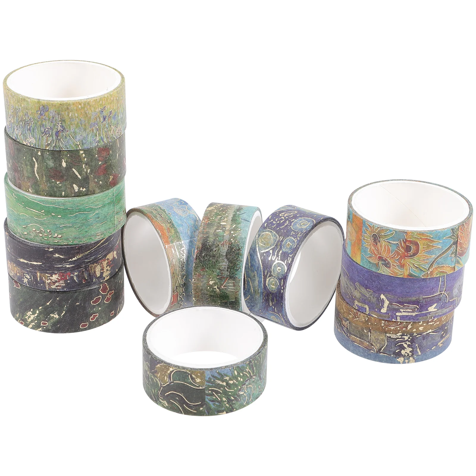 

12 Rolls Of Paper Scrapbook DIY Tapes Scrapbook Tape For Photos Gift Wrapping Tapes Photo Tape For Scrapbooking