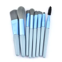 8pcssets professional pastel color natural hair makeup brushes foundation powder blush eyeshadow eyebrow blending brush tools