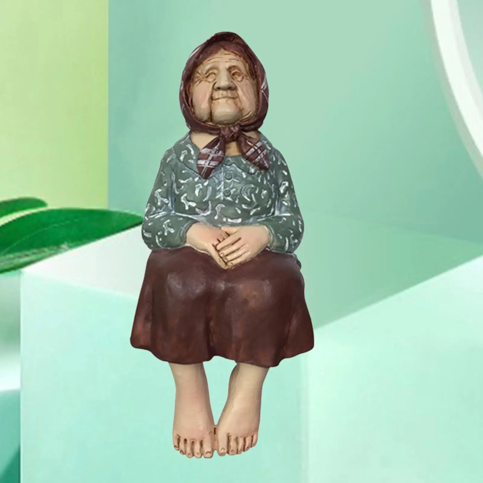 

Grandparent Figurine Craft Statue Miniature Ornament for Desk Ornaments Gift