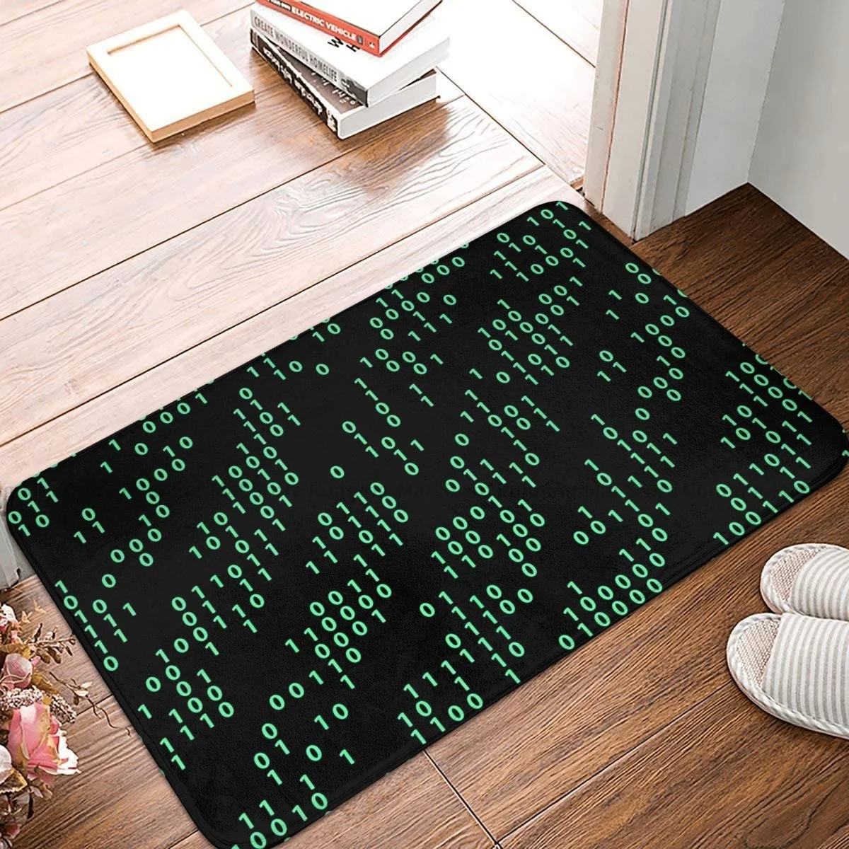 

Coding Geek Developer CPU Non-slip Doormat Bath Mat Binary Code Floor Carpet Welcome Rug Home Decor