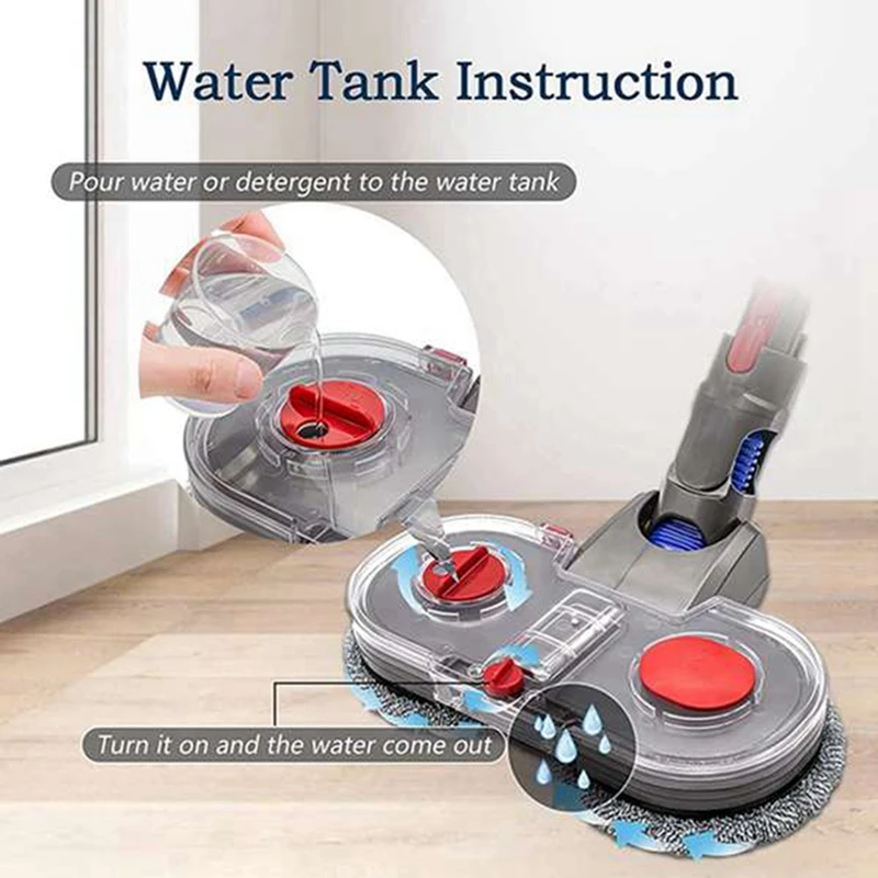Для пылесоса Dyson V7/V8/V10/V11 электрическая насадка для швабры очистки влажной
