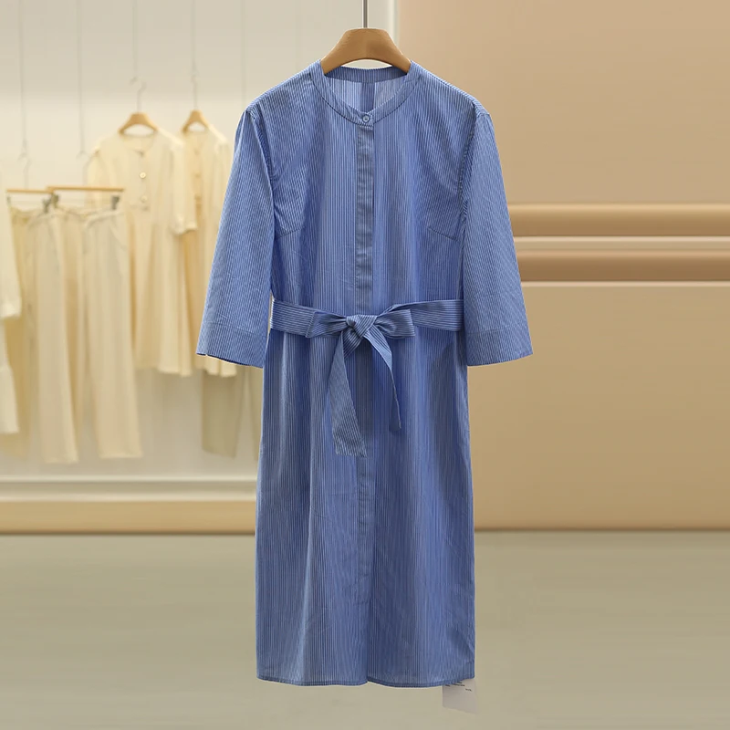 Счетная цена 558 [HUA] Повседневное клетчатое облегающее талию платье для похудения