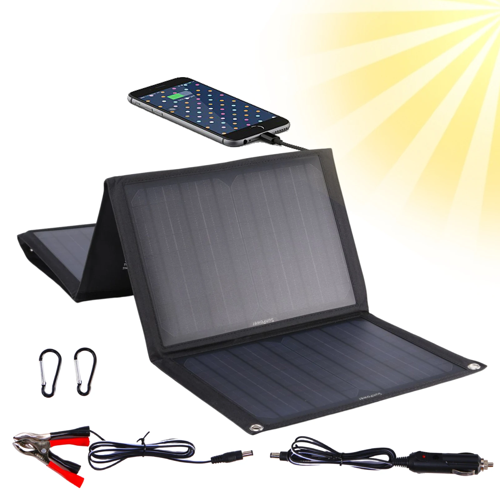 

Гибкая Водонепроницаемая складная солнечная панель, 40 Вт, 5 В, USB