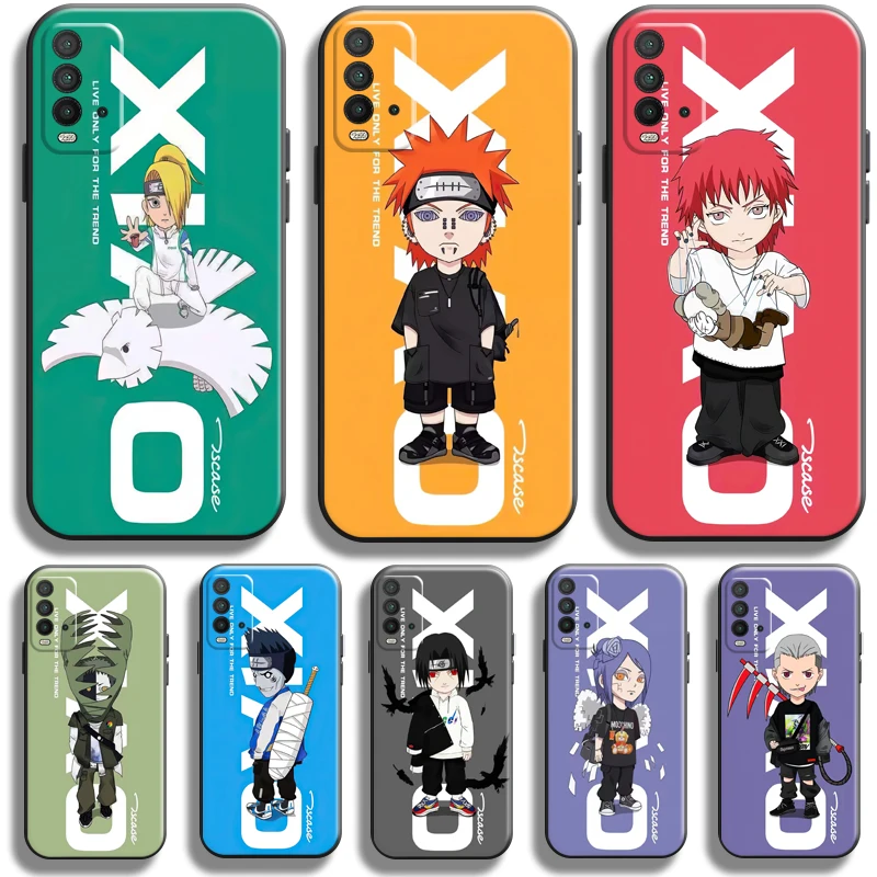 

Cute Akatsuki Naruto For Xiaomi Redmi 9T Phone Case For Redmi 9T Case Black Back Soft Carcasa Coque Silicone Cover