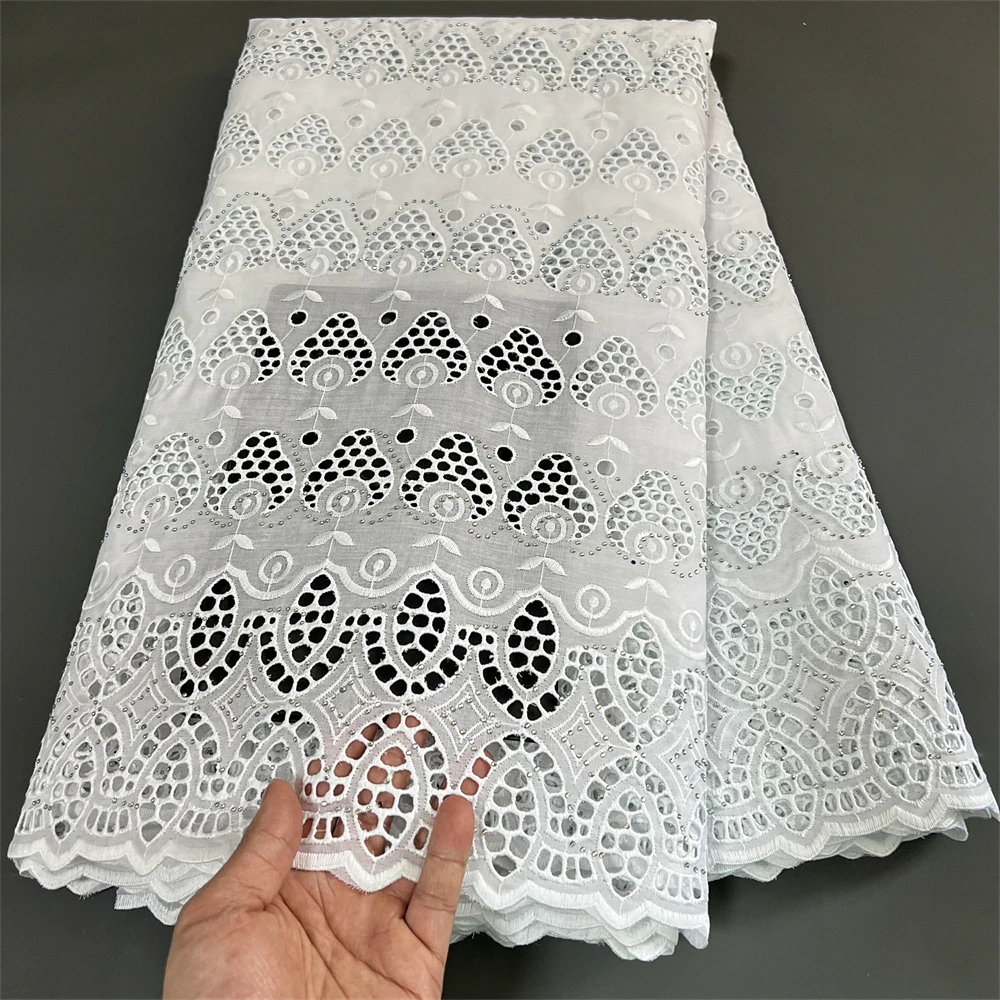 

2023 высококачественное женское платье из хлопка с вышивкой, свадебное платье, золотисто-белое дамасское платье с блестками, 5 ярдов