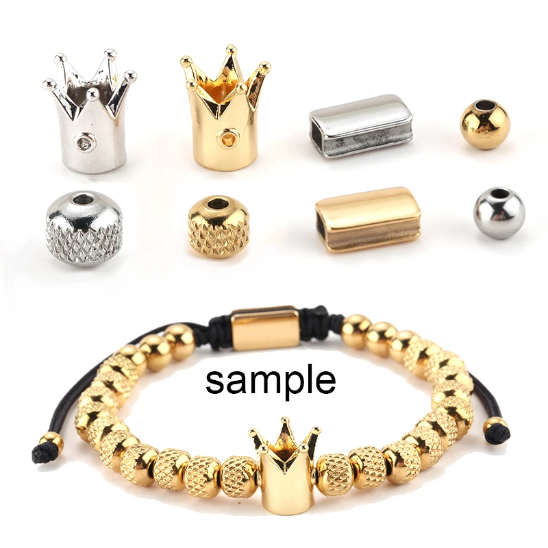 Stainless Steel Bracelet Components DIY Tool Spacer Beads Jewelry Making 