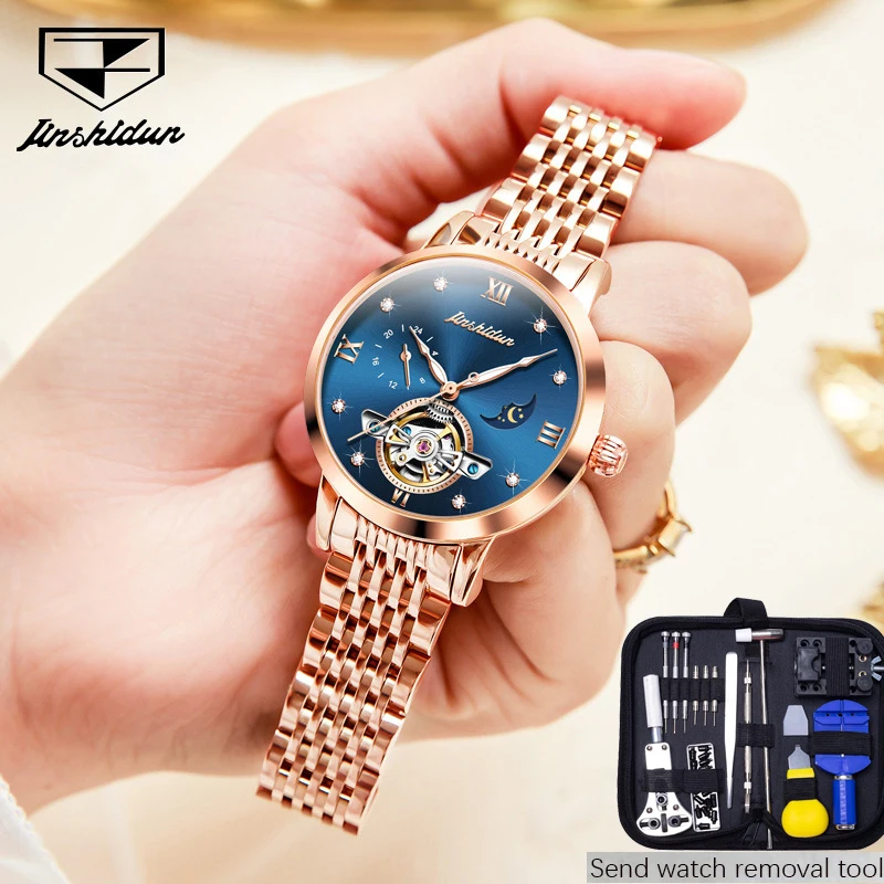 Лидер продаж 2022 автоматические механические часы женские часы-скелетоны