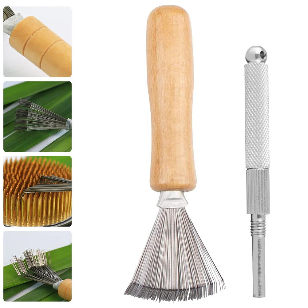

Cleaning Gadgets Tools Flower Frogs Cleaner Metal Dead Leaf Brush Hand Rake Japanese Ikebana