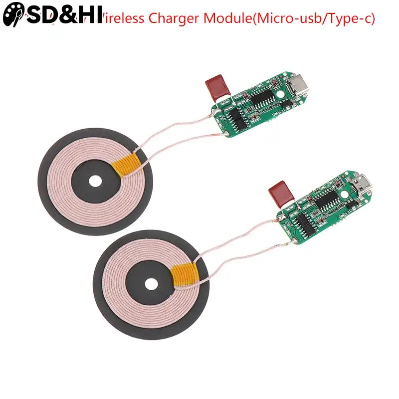 

DIY 10W/15W Tyce C Micro USB QI Wireless Charging PCBA Circuit Board + Coil Receiver Charger Module For All Smart Phone