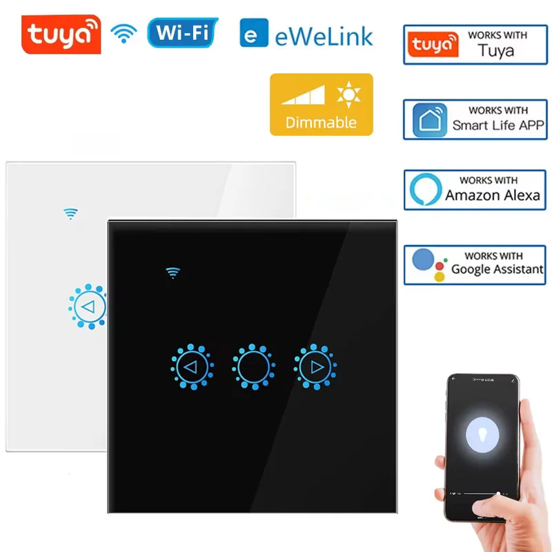 Умный переключатель регулировки яркости Wi-Fi Ewelin-k ЕС Великобритания