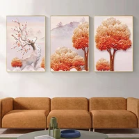 photocustom painting by number forest and deer drawing on canvas handpainted art gift diy pictures by number landscape kits home