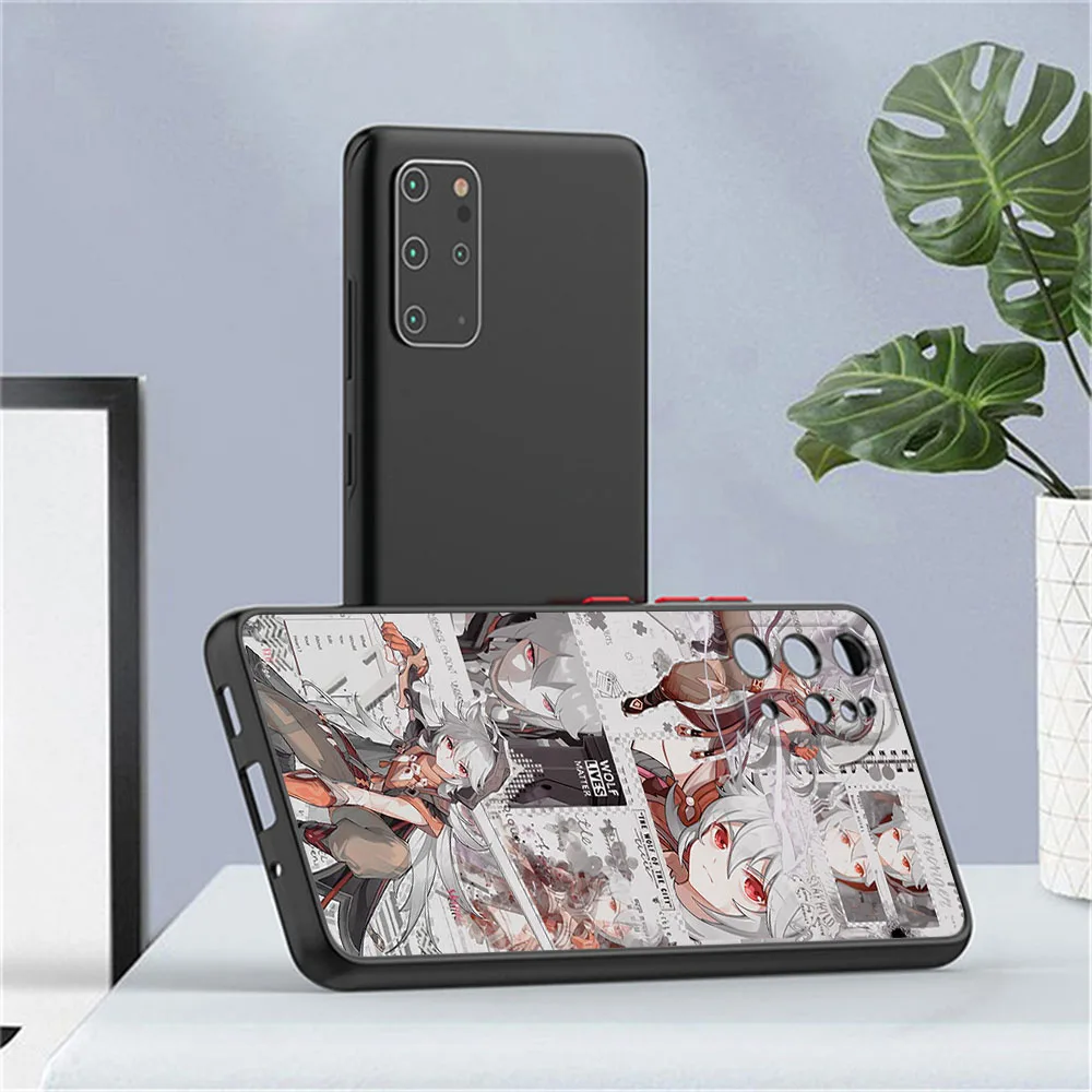 Чехлы для Redmi 9 9a 9c 10c 10a Note 7 8 10 9s 10s t Xiaomi 9T 10T Pro Genshin Impact Anime Frosted Translucent Funda Чехол