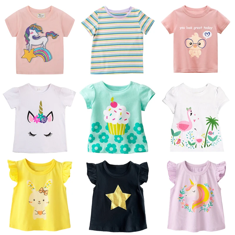 Kids T-shirt for Girls Fashion Summer Children Clothes New Arrival Comfortable Toddler Autumn Long Sleeve Cartoon Cotton T-Shirt