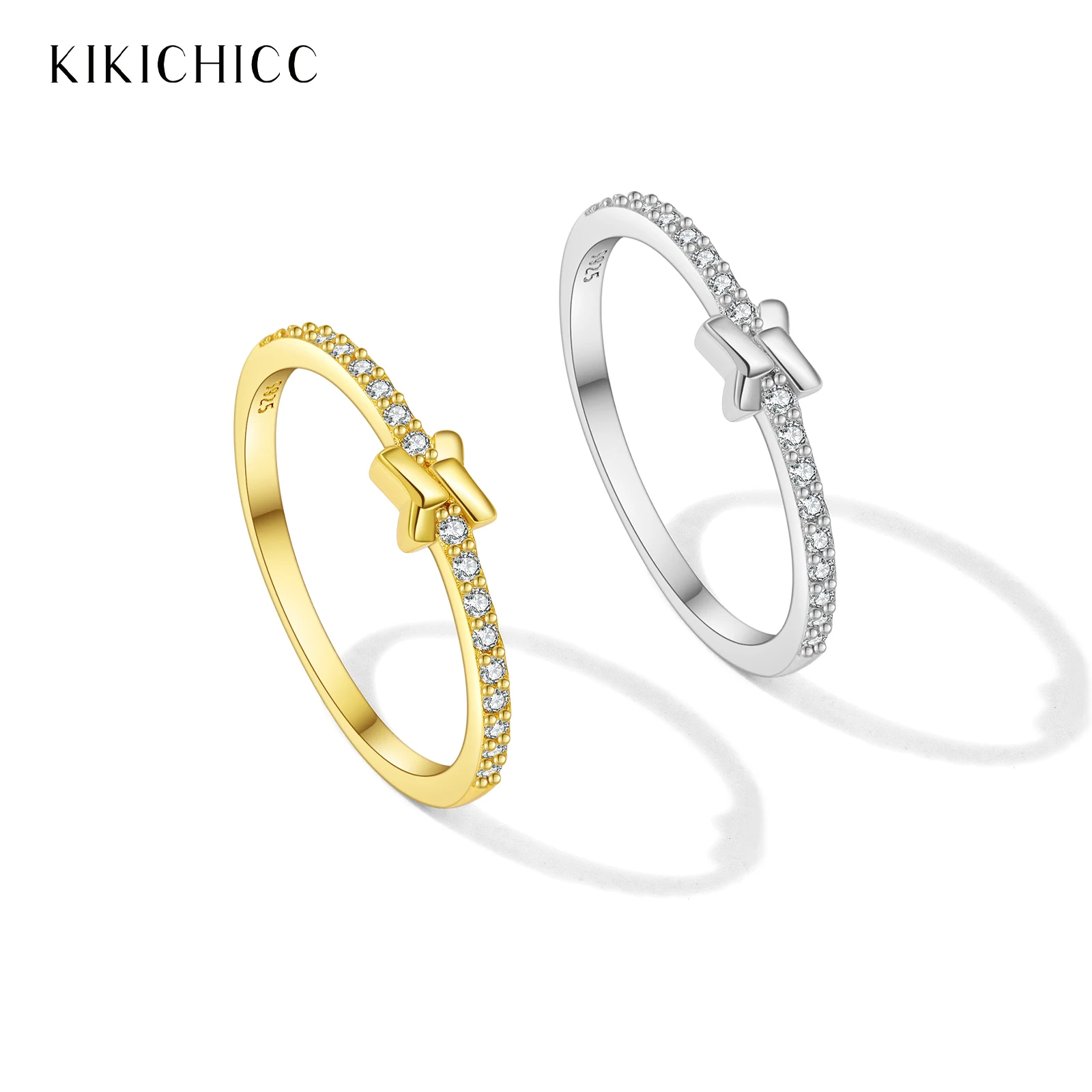 KIKICHICC женское новое кольцо из стерлингового серебра 925 пробы X-образной формы с