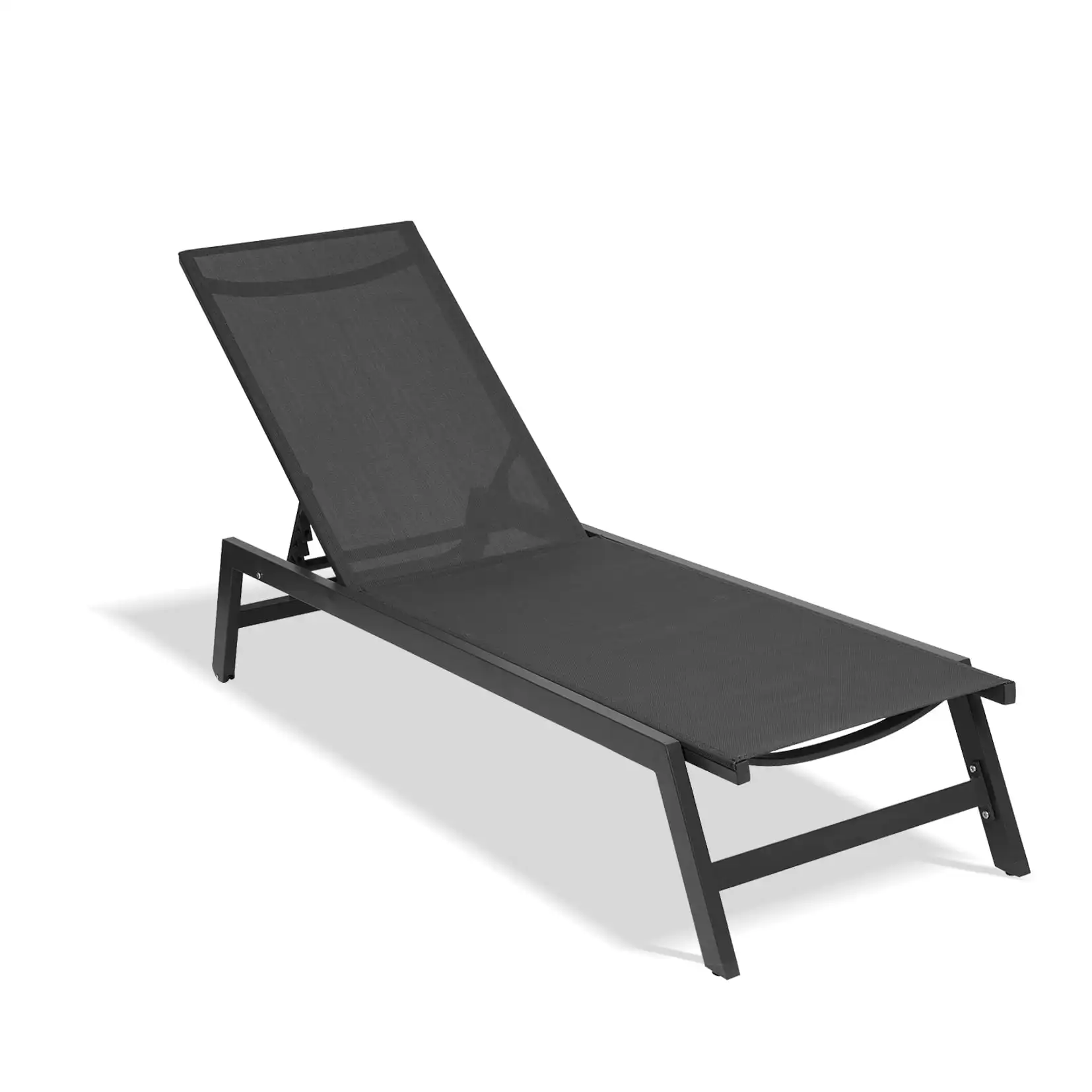 

Aukfa Outdoor Patio Chaise Lounge Chair for Outdoor Beach Yard Pool - Black