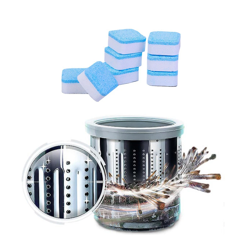 

12pcs Multifunctional Washing Machine Tank Cleaner Detergent Effervescent Tablet Deep Household Cleaning Tool Descaler Remover