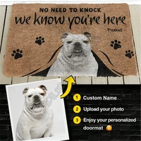no need to knock dog custom photo custom name doormat 3d printed non slip door floor mats decor porch doormat