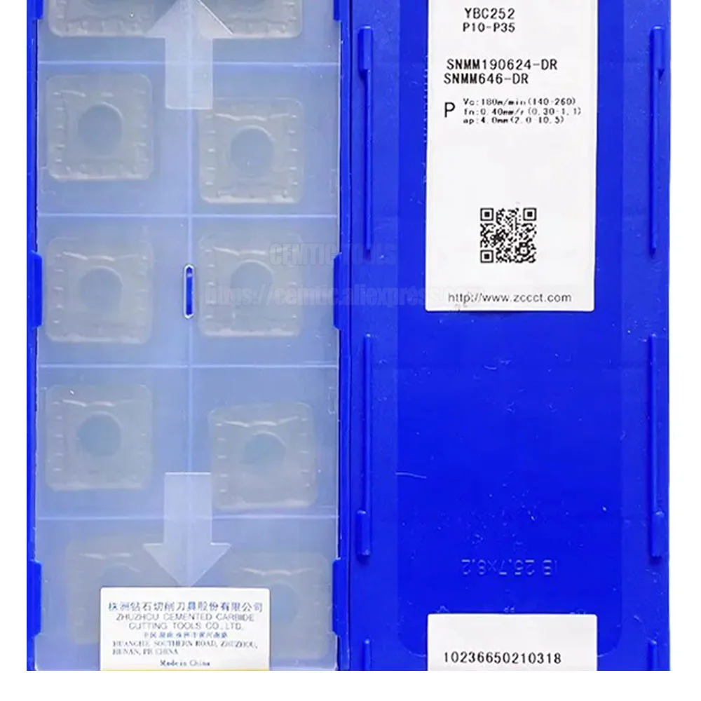 

ZCC CnC вставки 10 шт./лот SNMM YBC252 SNMM190624-DR YBC152 Токарные режущие инструменты токарные резки с покрытием из цементированного карбида
