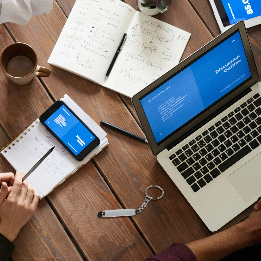 5 шт. портативная ручка для телефона стилус с брелоком ключей сенсорный экран