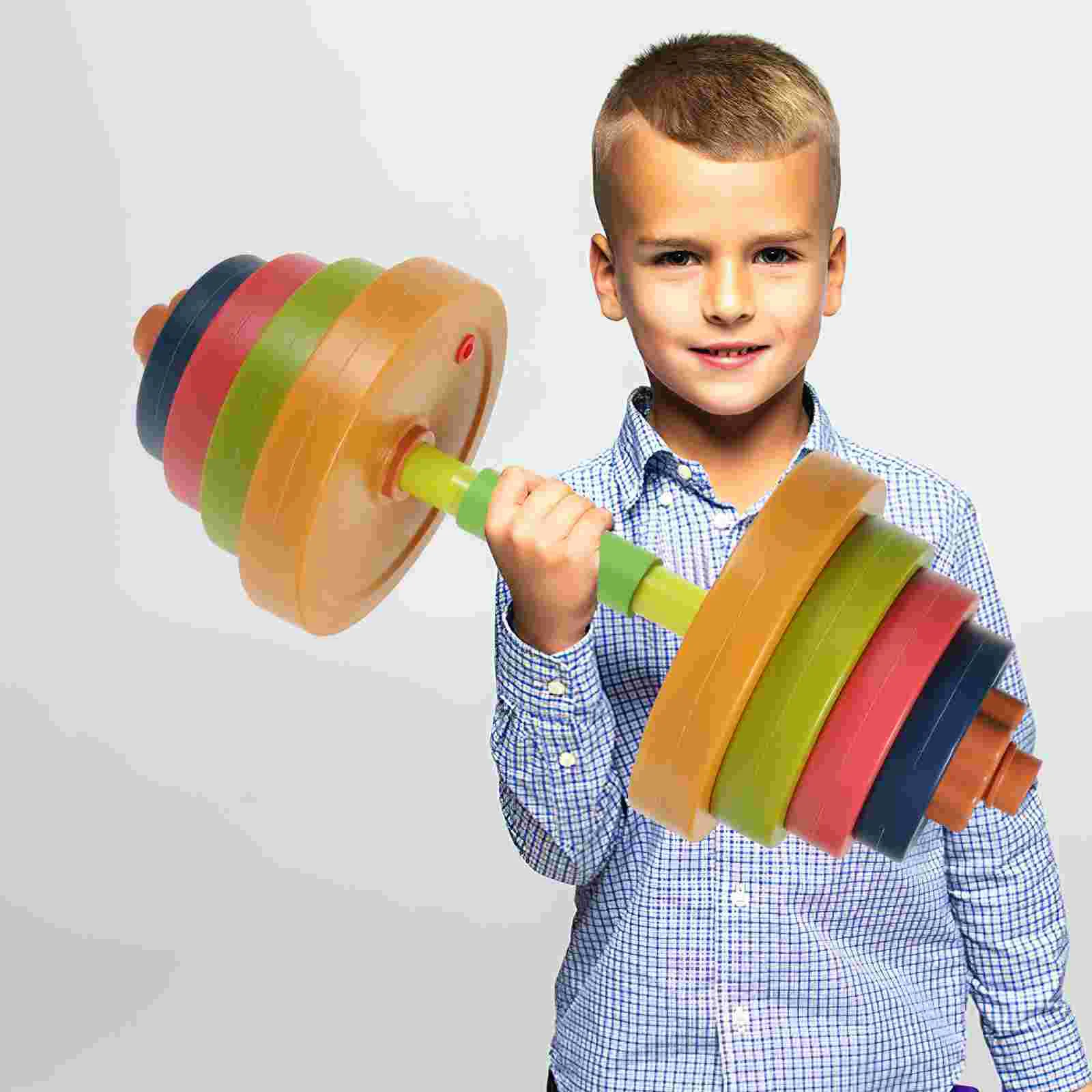 Регулируемые тяжелые гантели детские игрушки для тренировок штанги детская