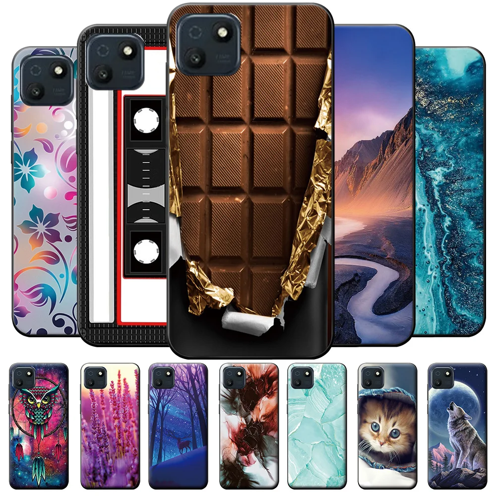 Черная силиконовая Противоударная задняя крышка для WIKO T10