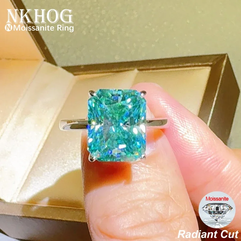 Кольцо женское из серебра 925 пробы с бриллиантами диаметром 1/2/3/5CT