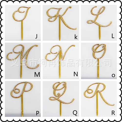

New 26 Letters Wedding Acrylic Cake Topper Gold Pearl Valentine's Day Cake Topper for Lover Dating Party Cake Decorations INS