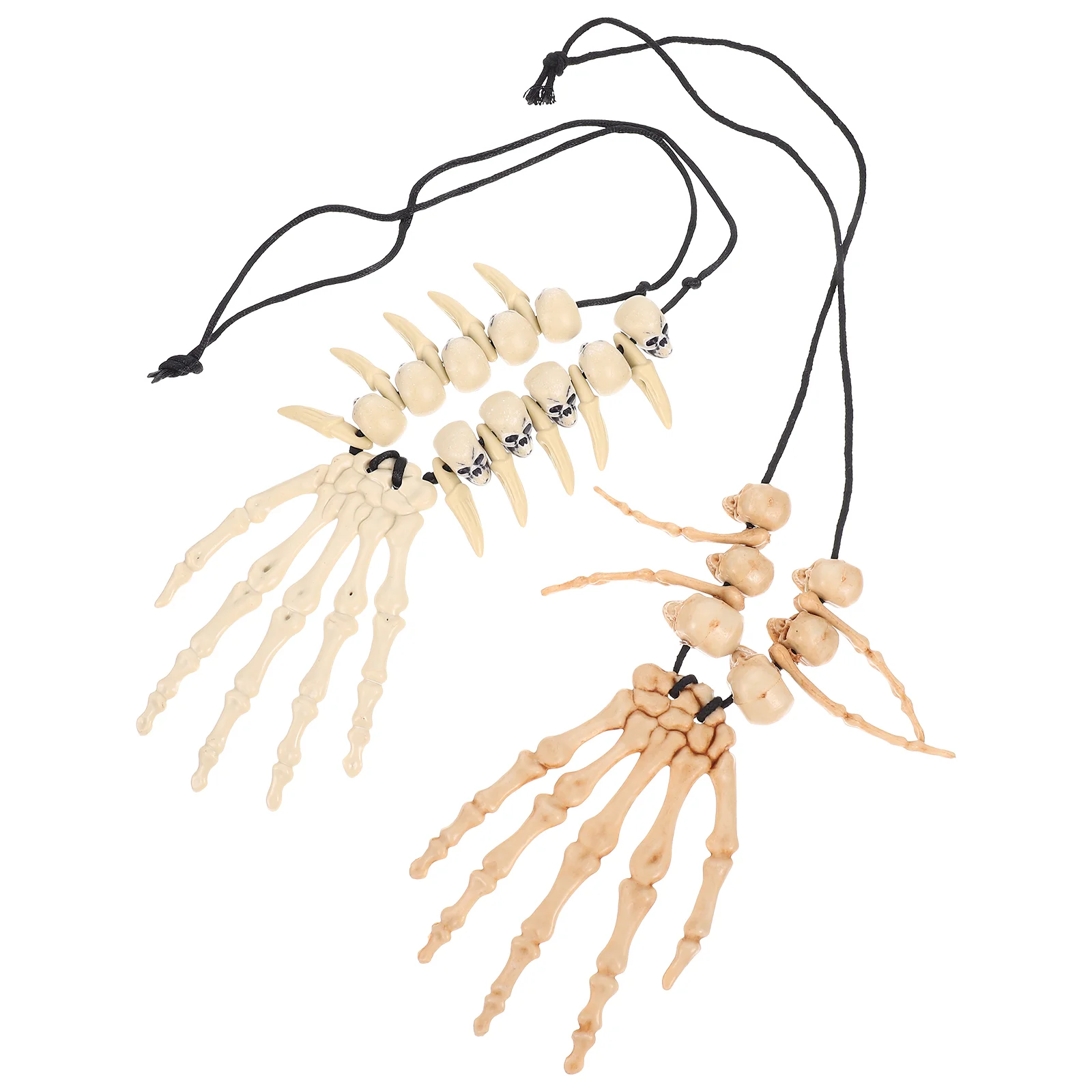 

2 Pcs Hand Necklace Man Halloween Jewelry Costume Resin Necklaces