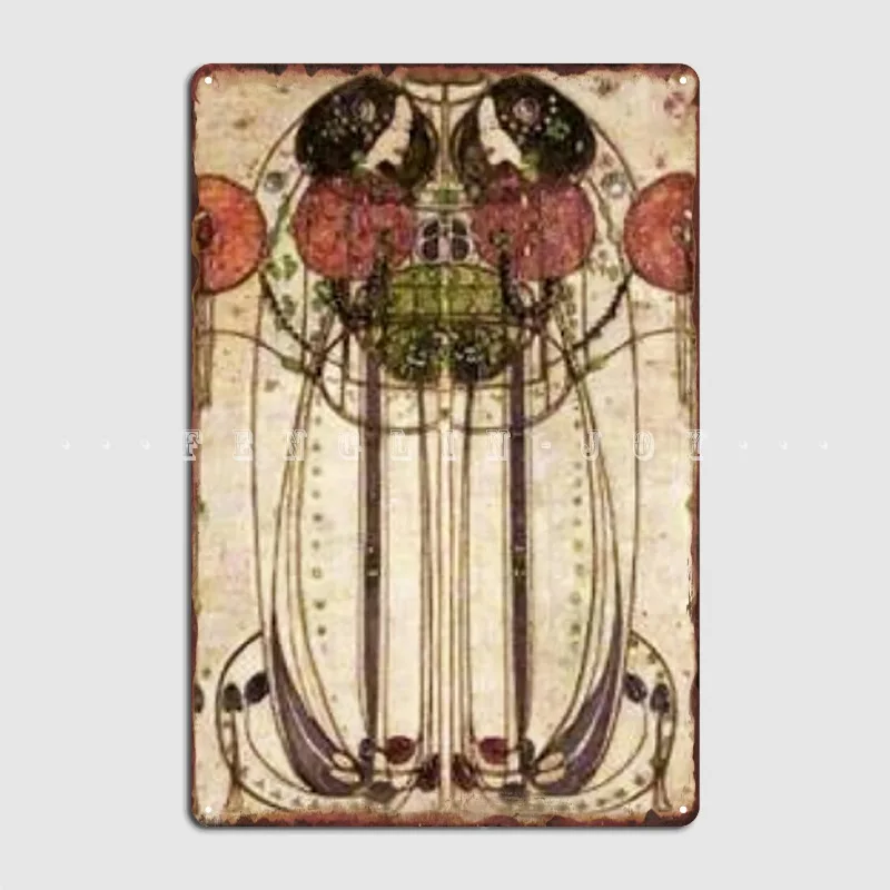 

Charles Rennie Mackintosh. The Wassail 1900 Metal Sign Club Home Bar Cave Wall Decor Decoration Tin Sign Poster