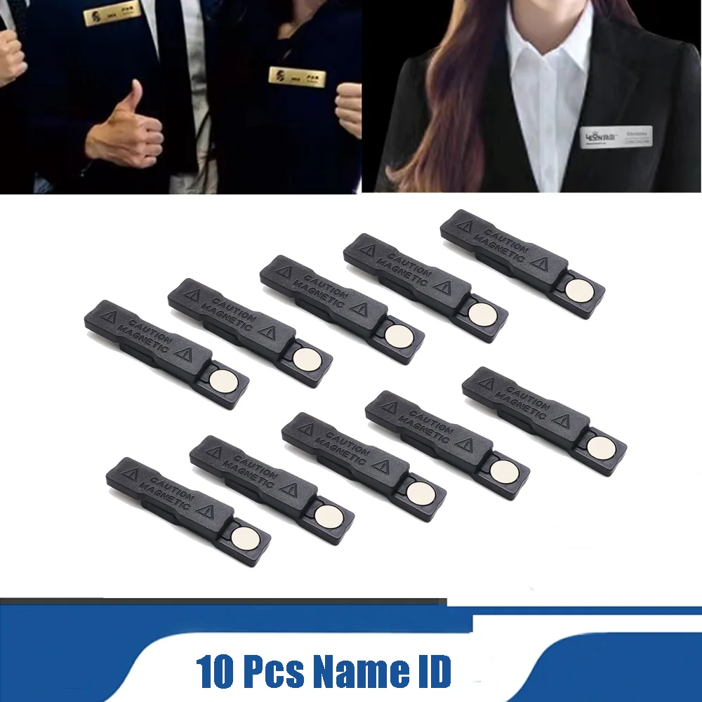

10 Pcs Metal Magnetic Name ID Strong powerful Neodymium Magnet Tag Badge Fastener Holder Card Tag Magnets Buckles
