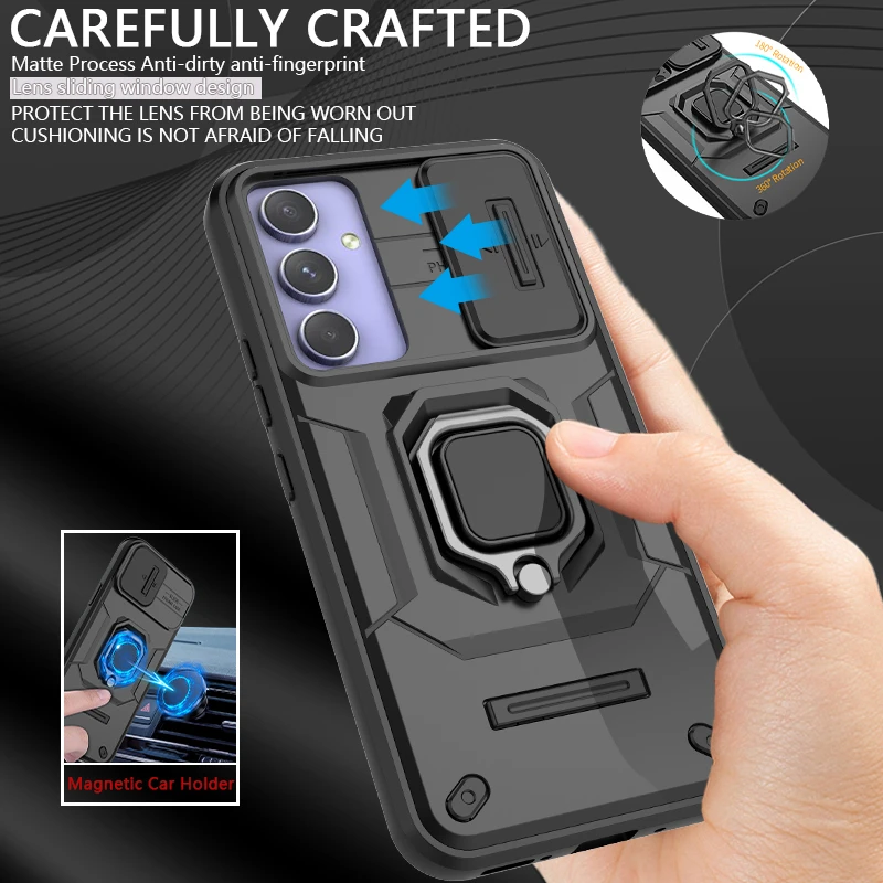 Чехол для Samsung Galaxy A14 A24 4G чехол с магнитным кольцом-подставкой телефона A34 A54 A 14 24 34