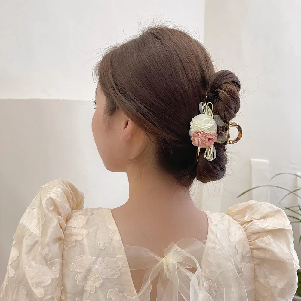

Женские металлические заколки для волос, элегантные золотистые заколки-пряжки с цветами, аксессуары для волос в Корейском стиле, новинка 2022