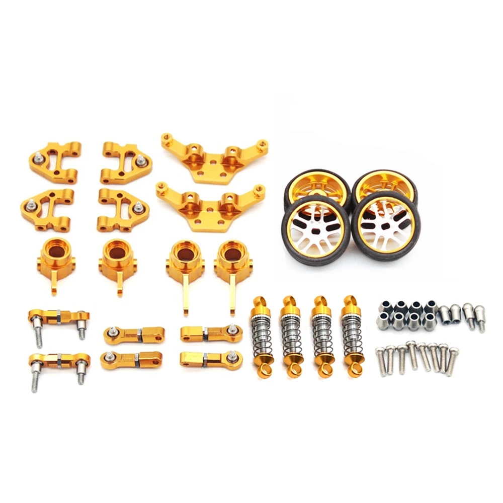 

Metal Full Set Upgrade Parts Lower Arm Steering Cup Shock Absorber for Wltoys 284131 K969 K979 K989 P929 1/28 RC Car,3