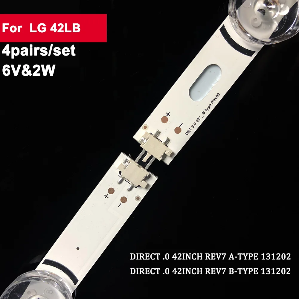 

6V 2W 400mm+425.5mm LED TV Backlight Strip For LG 42LB DIRECT .0 42INCH REV7 42LB582V 42LX330C 42LX530S 42LF6200 42LB5600