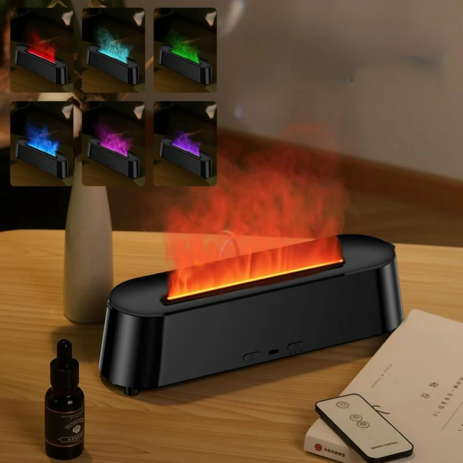 Красочный и яркий увлажнитель с ярким пламенем 200 мл безводным автоматическим