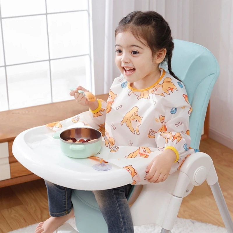 

Baby Dining Chair Gown Waterproof Saliva Towel Burp Apron Accessory Highchair Table Cover One-piece Eating Apron Dropshipping