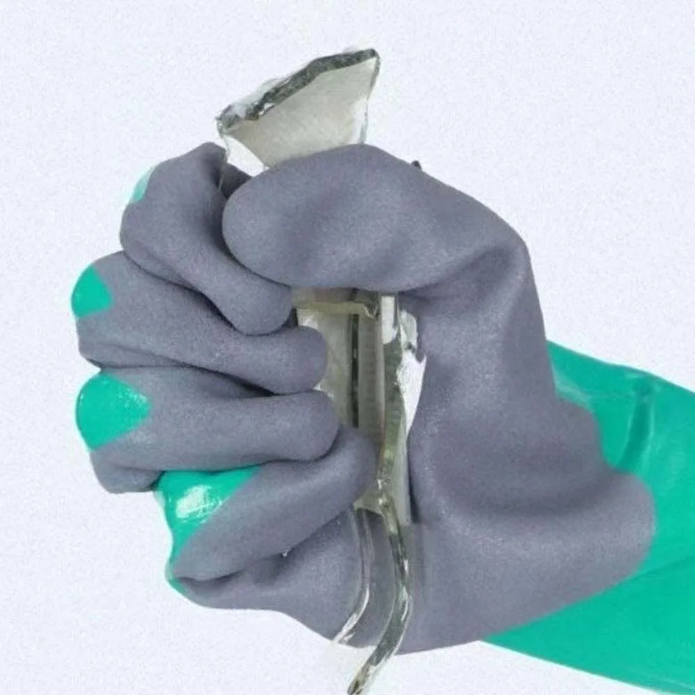 Зеленые рабочие перчатки многофункциональные чистящие для уничтожения рыб