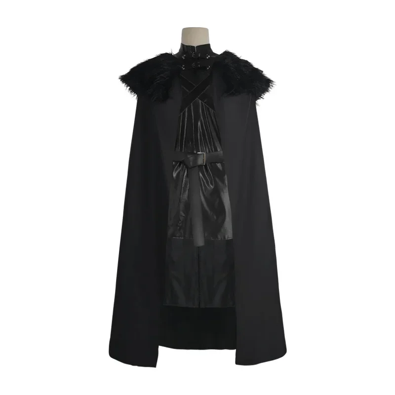 Костюм для косплея Джона в средневековом стиле черная накидка готическом