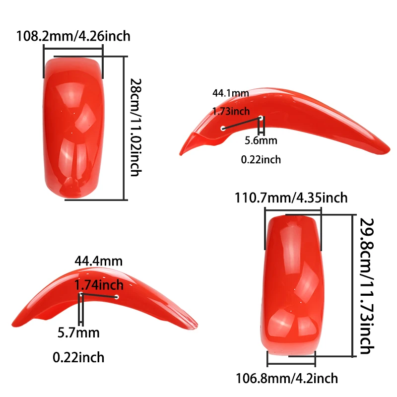 Брызговики LINGQI для гоночного мотоцикла пластиковый корпус красные передние и