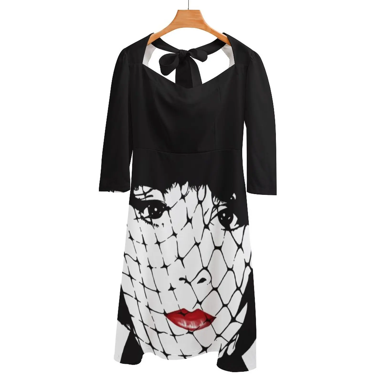 

Белое платье с открытой спиной Mrs, на шнуровке, с квадратным вырезом