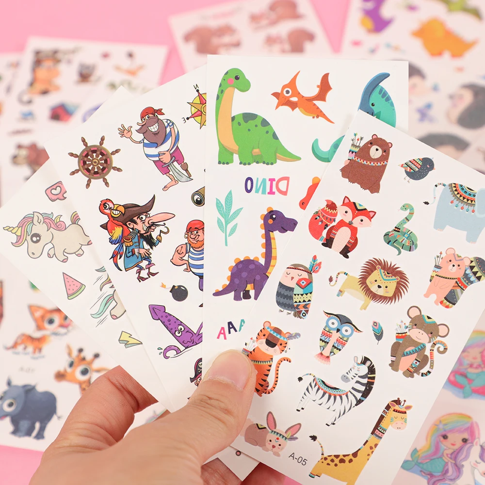 

20 листов, Временные татуировки-наклейки для детей