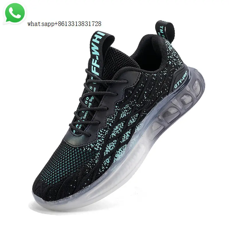 

2023 Spring Popcorn Jelly bottoming men's flying woven sneakers low top Breathable leisure running shoes Coconut men's shoes