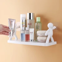 small person plastic holder self adhesive wall hanger kitchen bathroom storage organizer utensils gadgets home accessories