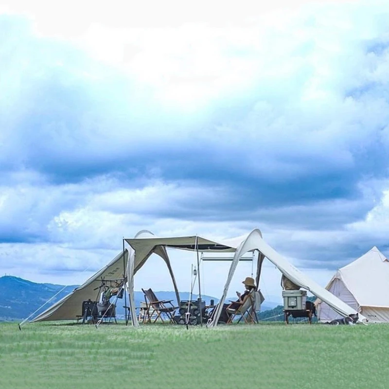 

2023 The Free Spirits Yoto Plus Tunnel Tent Big Family Tents Outdoor Camping for Team 70D Waterproof