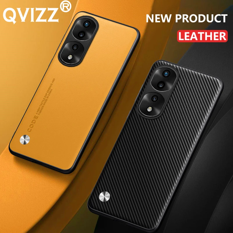 

Leather Case for Huawei Honor 90 Pro Luxury Carbon Fiber Frosted Shockproof Soft Silicone Edges Hard Back Phone Cover Honor90Pro