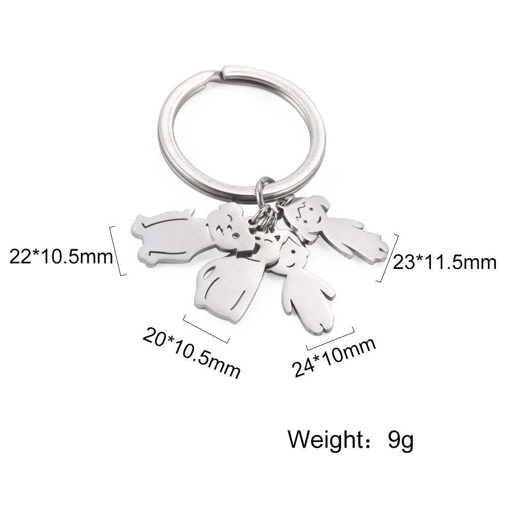 Child Mother Kid Personalized Keychain Custom Name Key Chain Boy Girl Dog Cat Gift For Women Man Family Mom Dad Original Jewelry images - 6