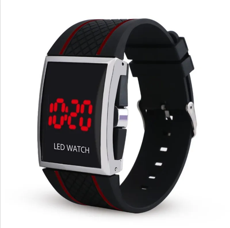 

New Fashion Led Watch Digital Men Female Lover Watch Sports Casual Wristwatch Silicon Watchband Black White Relojes Saati Clock