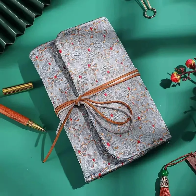 Красивый блокнот для девочек тканевый чехол в стиле ретро китайский дневник с